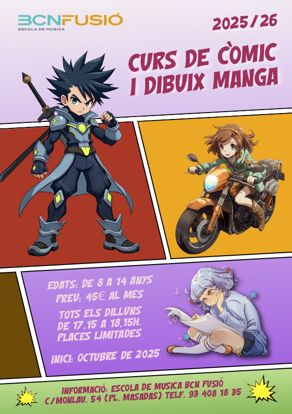 Curs de dibuix còmic i manga!